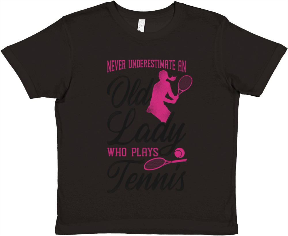 Funny Tennis Player Racket Grandma Premium Kids Crewneck T-shirt
