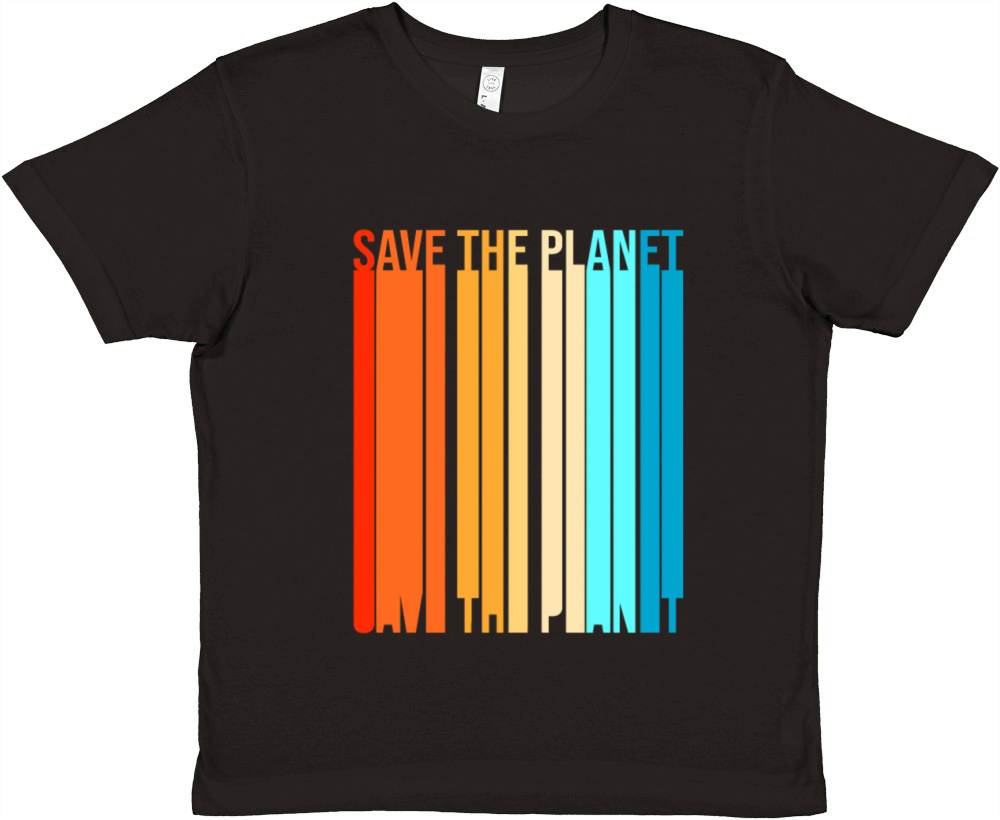 Retro Vintage Earth Day Save The Planet Premium Kids Crewneck T-shirt