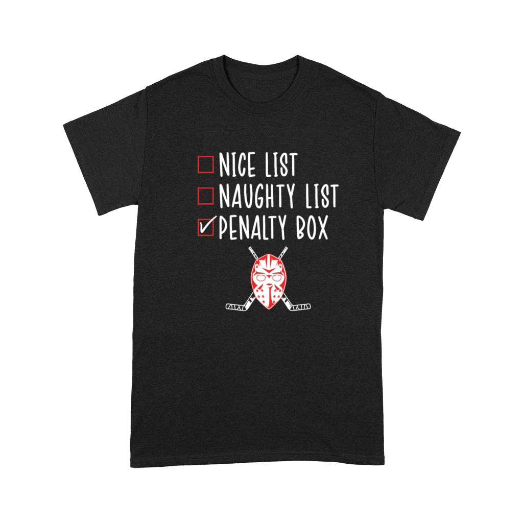 Ice Hockey Naughty List Funny Ice Hockey Player Premium T-shirt