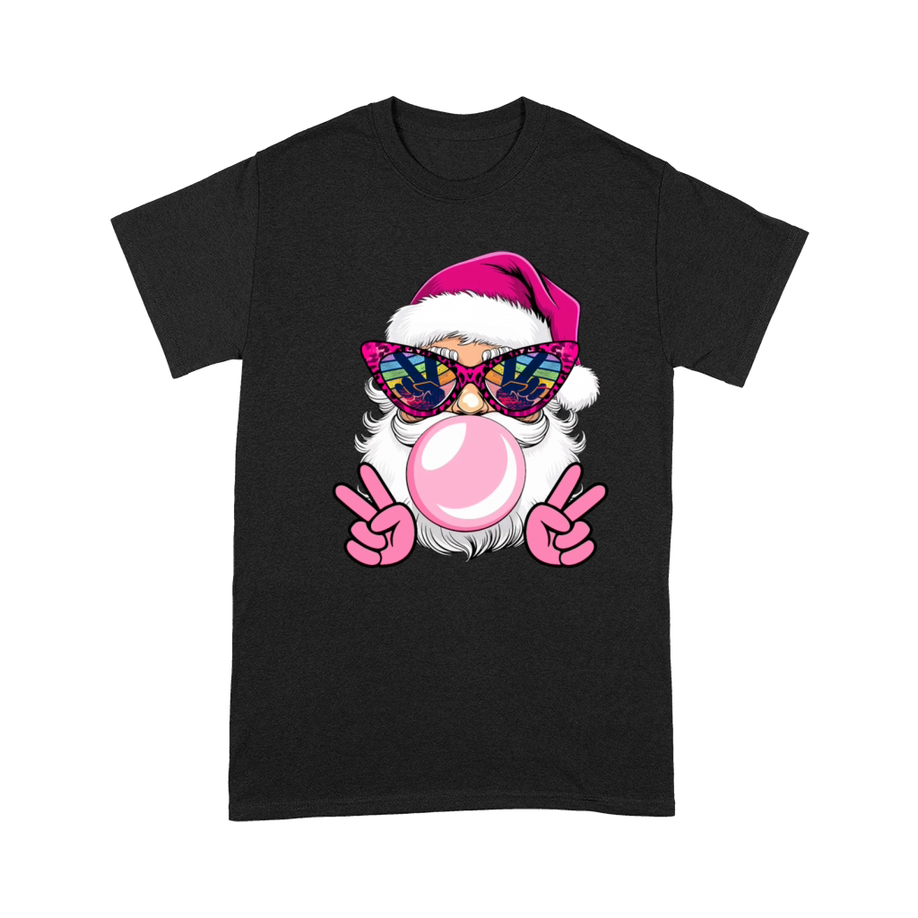 Santa face Retro Santa Claus Blowing Bubble Xmas Premium T-shirt