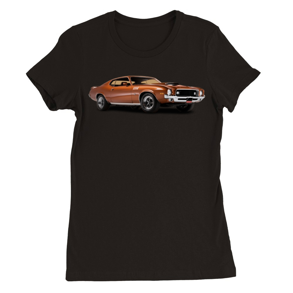 vintage muscle car 70 Premium Womens Crewneck T-shirt