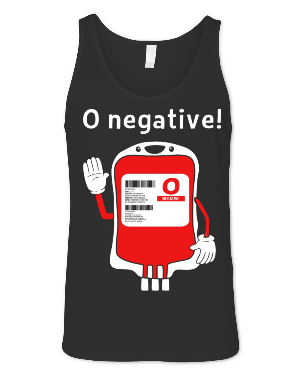 Blood Bank Phlebotomist O Negative Blood Donor Unisex Jersey Tank