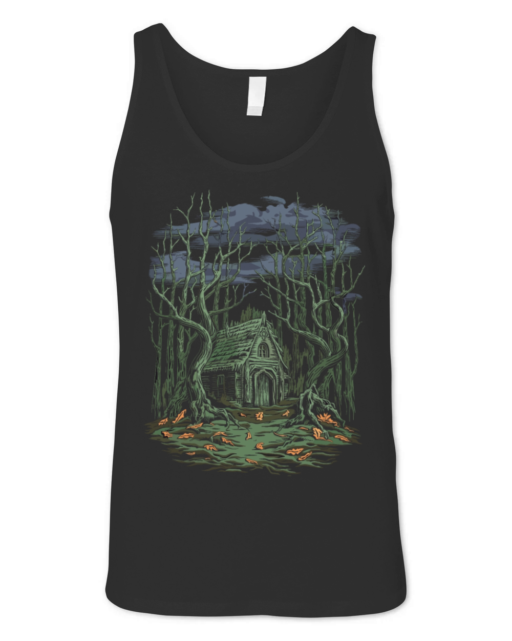 Dark Cottagecore Forest Scene Unisex Jersey Tank