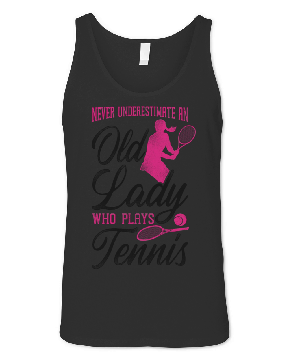 Funny Tennis Player Racket Grandma Unisex Jersey Tank