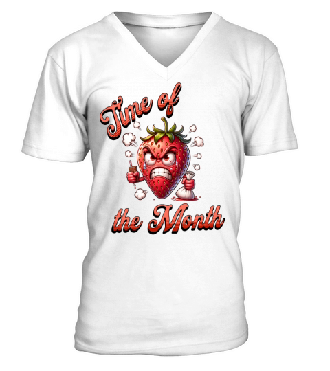 Time of the Month Periode Menstruation Art V-Neck T-shirt
