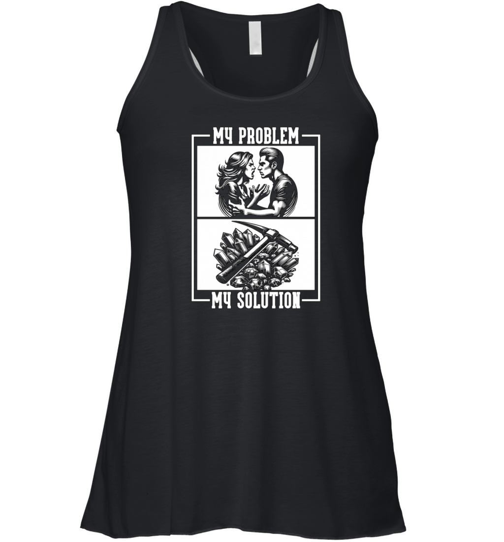 Geologist My Problem My Solution Pictogram Dad Mom Women's Flowy Tank Top