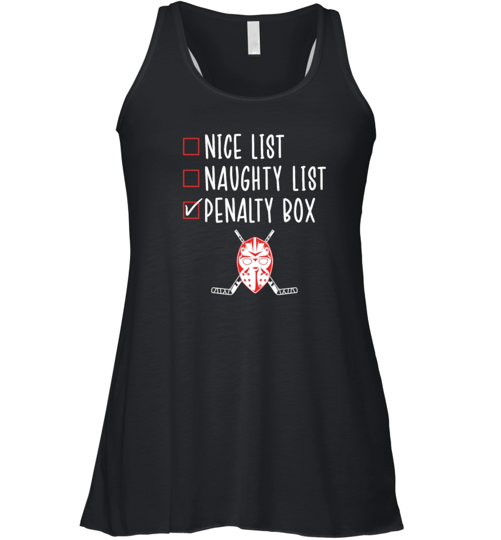 Ice Hockey Naughty List Funny Ice Hockey Player Women's Flowy Tank Top