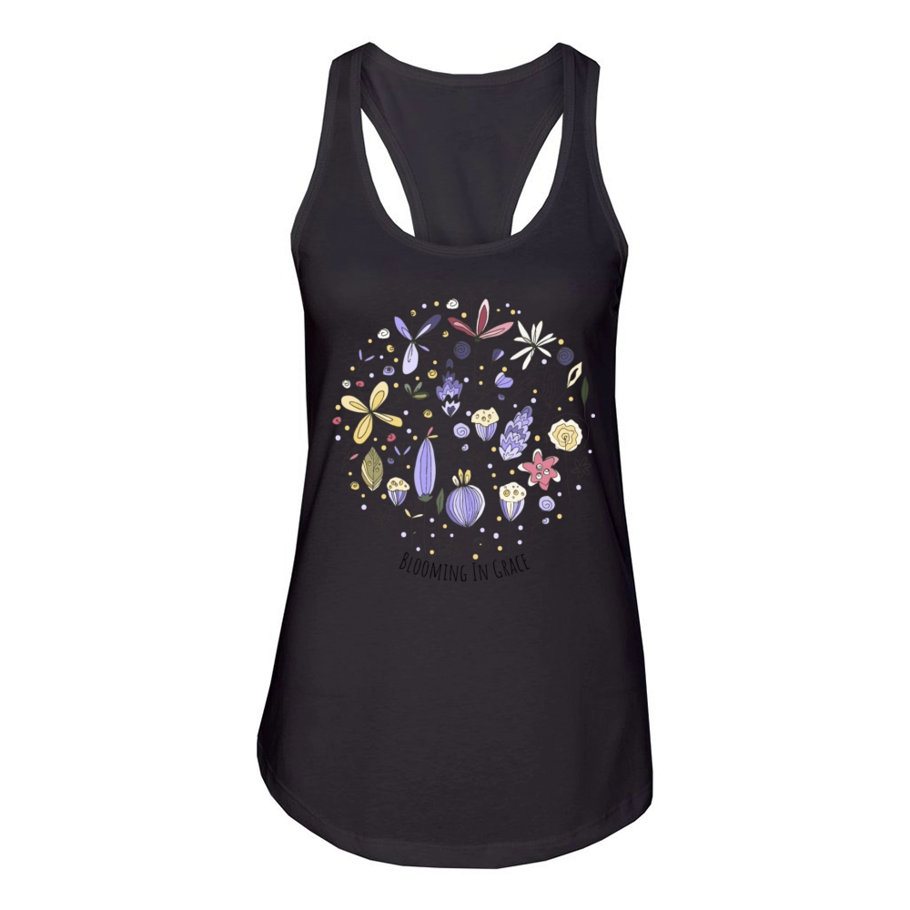 Blooming In Grace Shirt for Women Great Gift Women's Racerback Tank