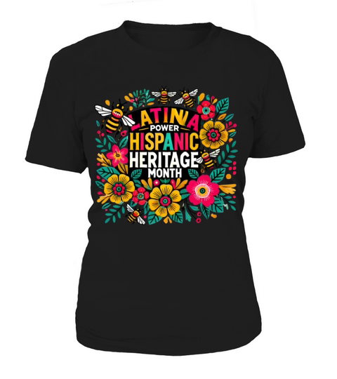 Latina floral girl power Hispanic Heritage month Women's T-Shirt