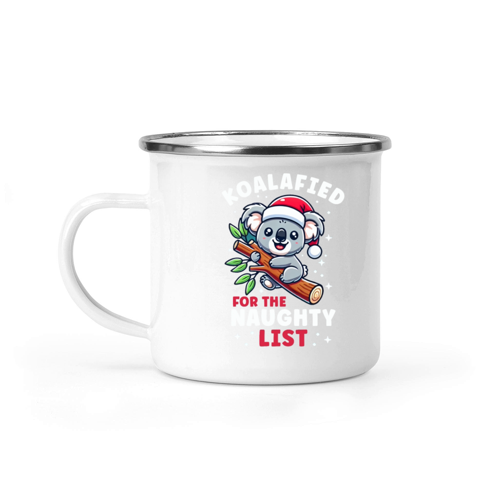 Koala Christmas List Koalified For the Naughty Camping Mug