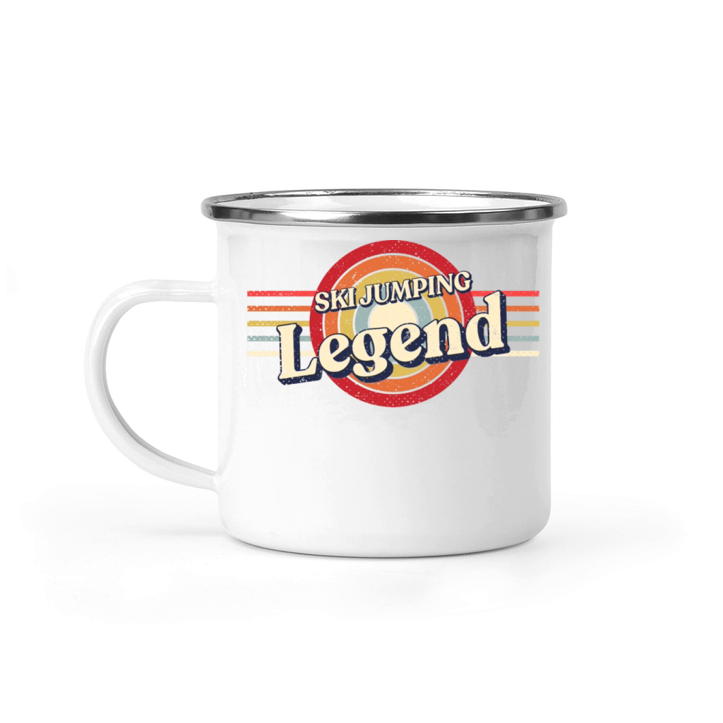 Ski Jumping Legend Ski Jump Funny Ski Jumper Humor Camping Mug