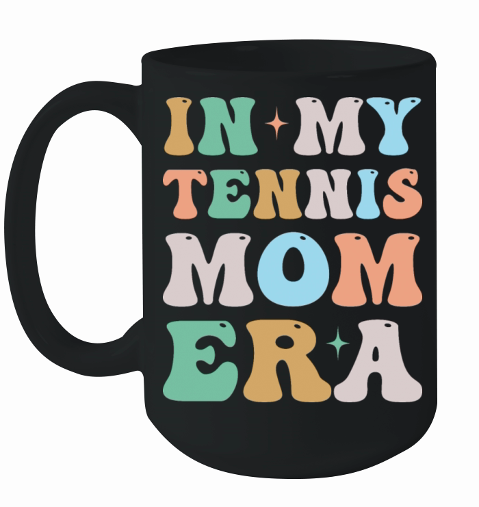 In My Tennis Mom Era Groovy Retro Ceramic Mug