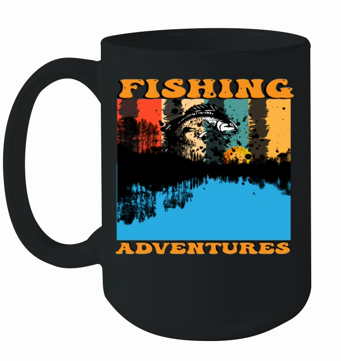 Vintage Fishing Adventures Ceramic Mug