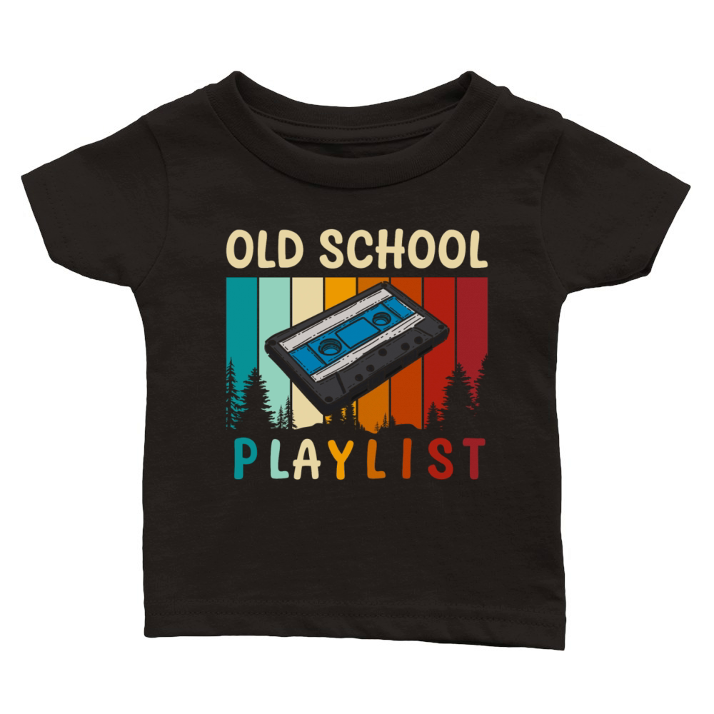 Music Cassette Themed Rock Classic Baby Crewneck T-shirt
