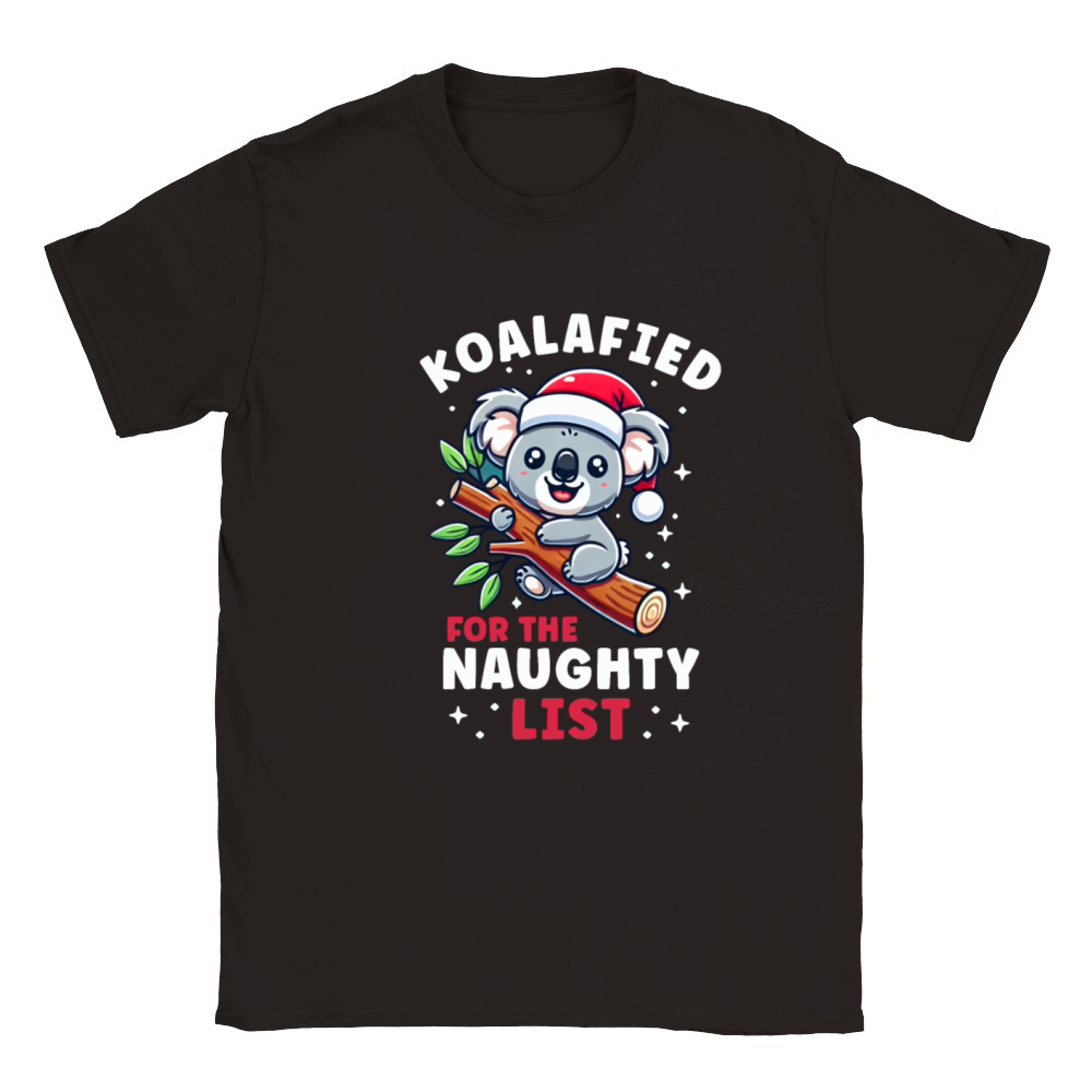 Koala Christmas List Koalified For the Naughty Classic Kids Crewneck T-shirt