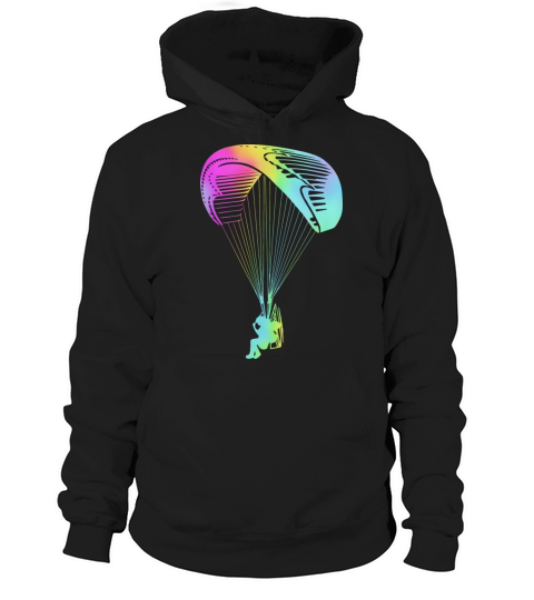 Retro Rainbow Paramotoring Paramotor Pilot Hoodie Unisex