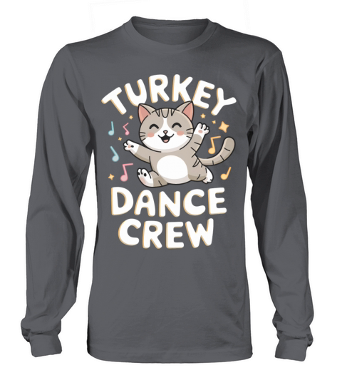 Funny Cat and Turkey Dance in Vintage Style Long sleeved Unisex
