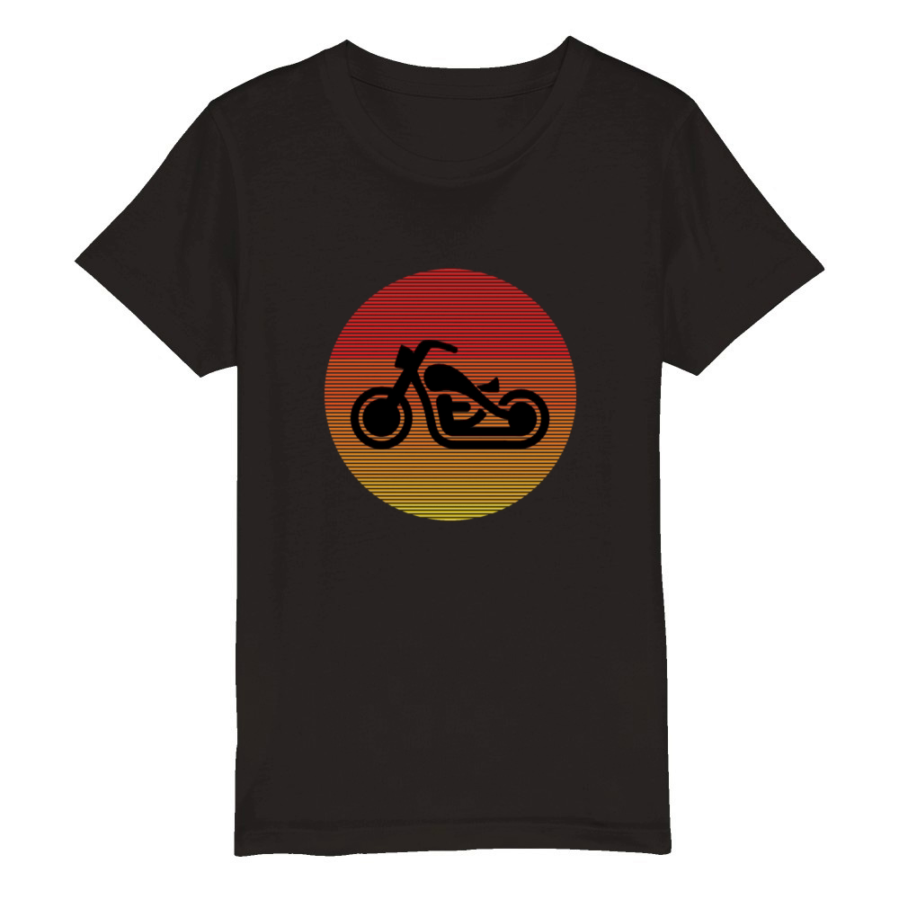 retro motorbike Organic Kids Crewneck T-shirt