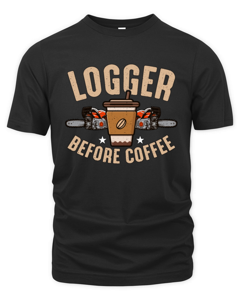 Logger Before Coffee Tree Climber Coffee Lover Organic Unisex T-shirt