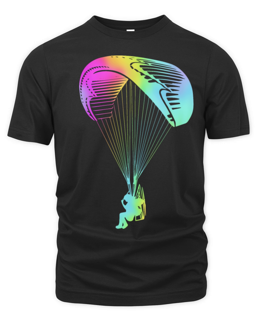 Retro Rainbow Paramotoring Paramotor Pilot Organic Unisex T-shirt
