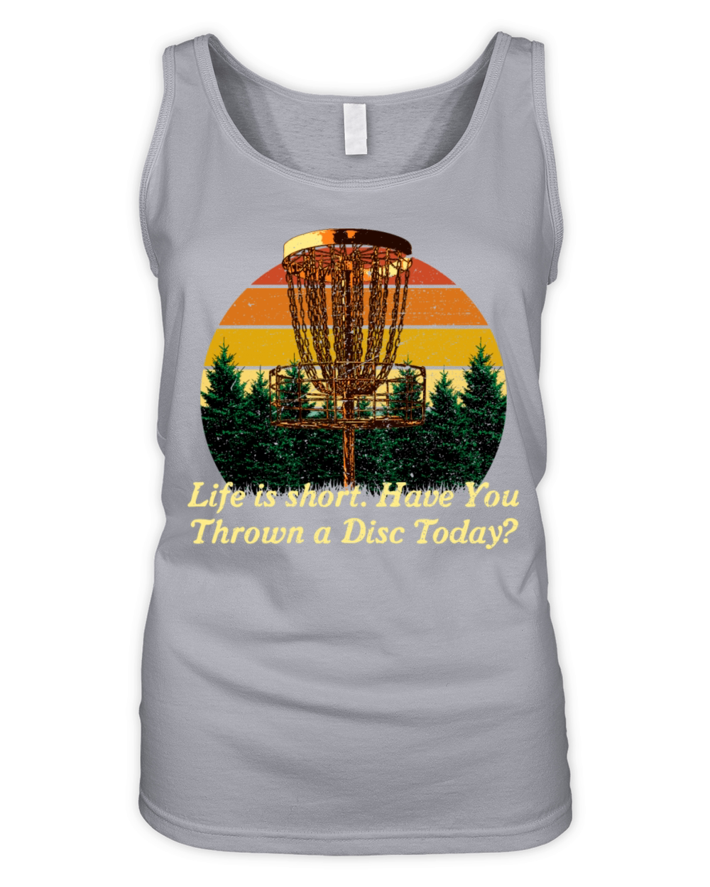 Life Is Short Throw a Disc Today Disc Golf Sayings Organic Women's Tank Top