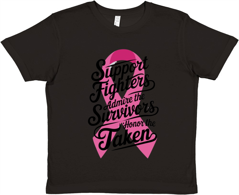 Support Admire Honor Breast Cancer Awareness Premium Kids Crewneck T-shirt