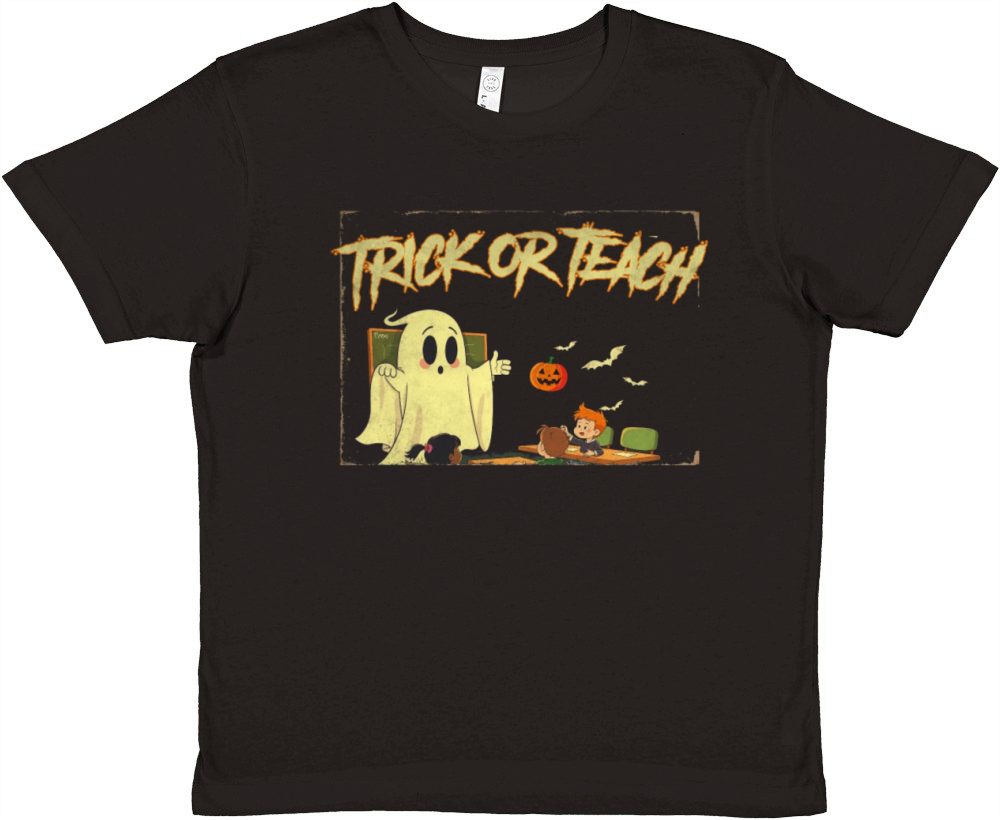 Trick or Teach for Teachers Halloween Vintage 2024 Premium Kids Crewneck T-shirt