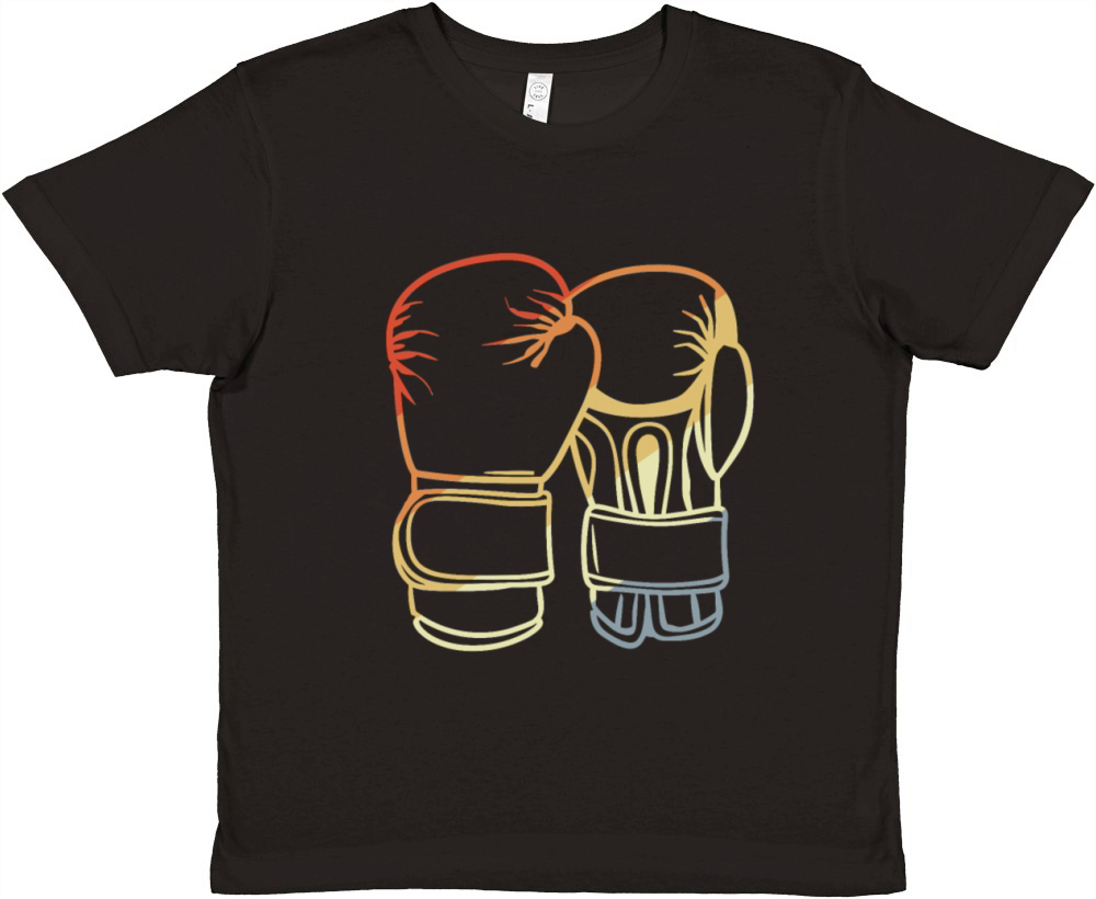 Vintage Boxing Gloves Graphic Premium Kids Crewneck T-shirt