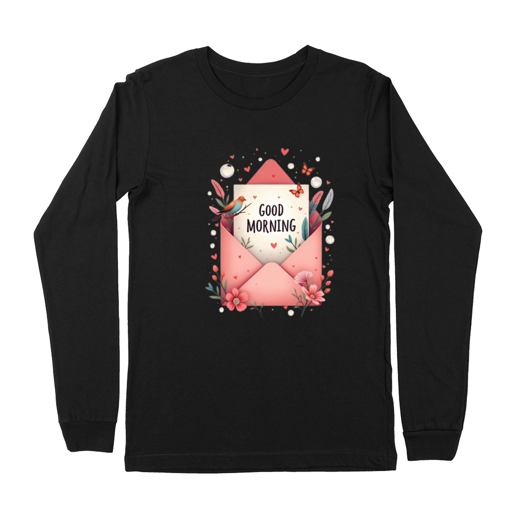 Good Morning Floral Envelope Premium Long Sleeve