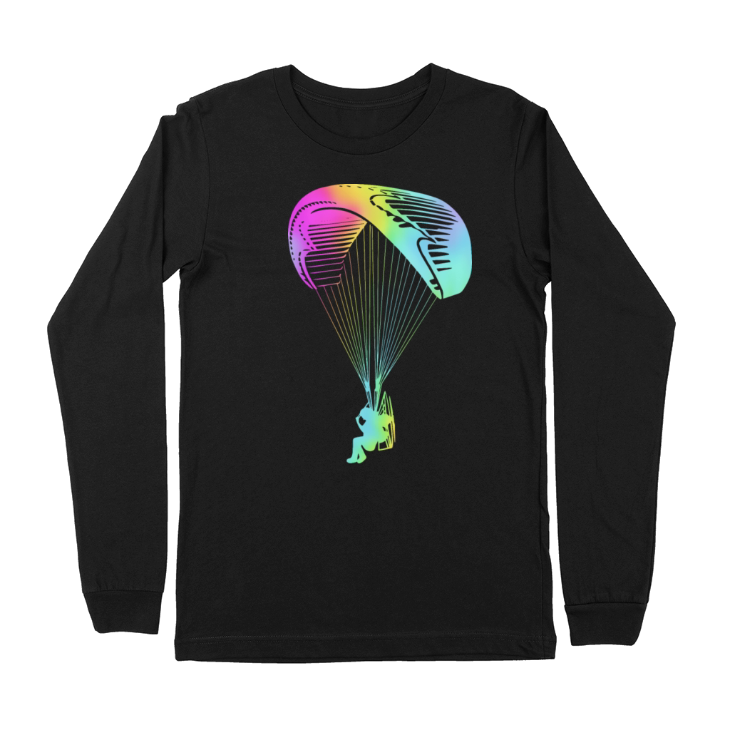 Retro Rainbow Paramotoring Paramotor Pilot Premium Long Sleeve