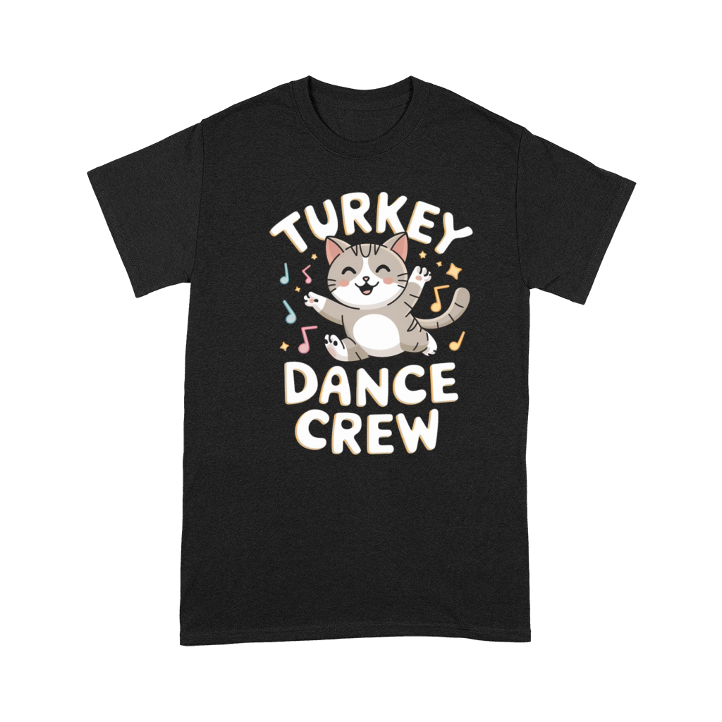 Funny Cat and Turkey Dance in Vintage Style Premium T-shirt