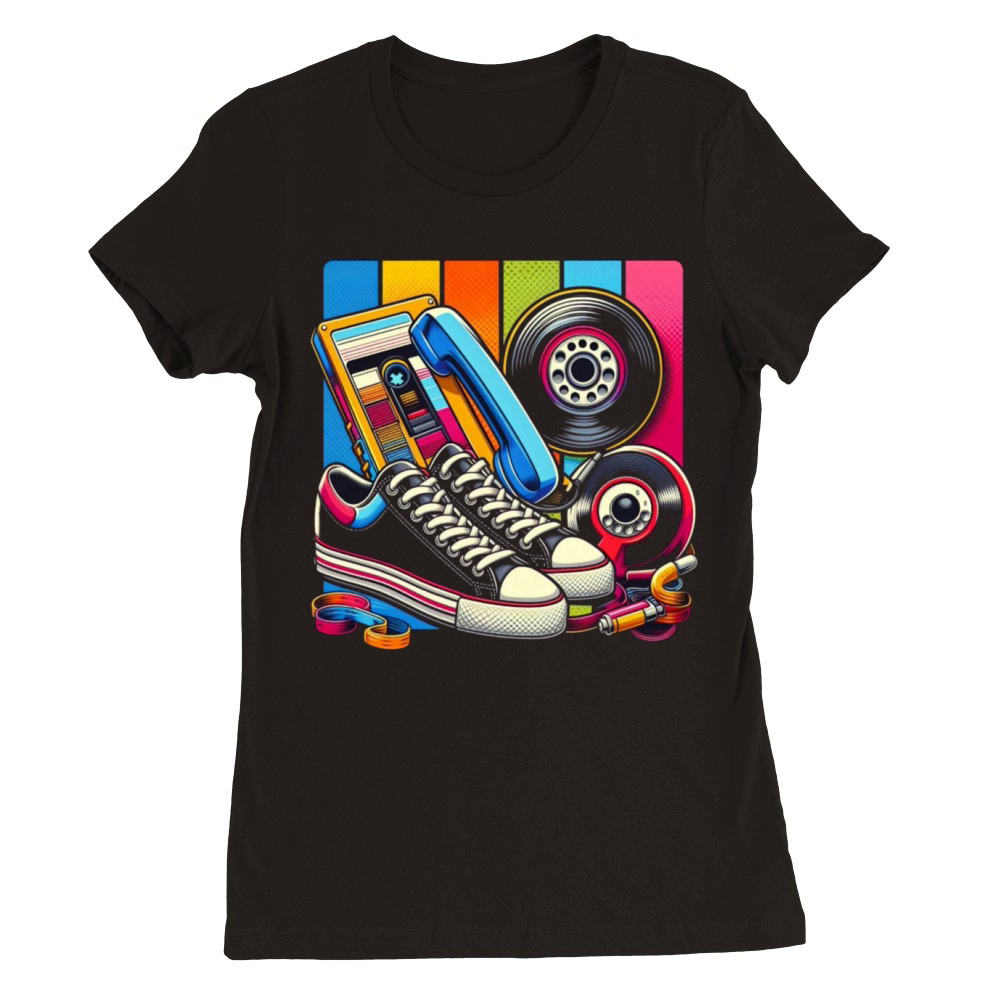 the 80s vintage Premium Womens Crewneck T-shirt