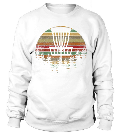 Retro Vintage Disc Golf Frolf Flying Disc Sport Sweatshirt Unisex