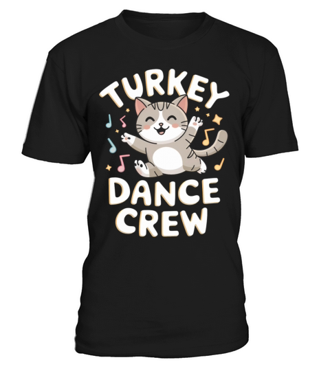 Funny Cat and Turkey Dance in Vintage Style T-Shirt Unisex