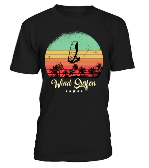 Wind Surfing Vintage Retro Sunset Sport T-Shirt Unisex