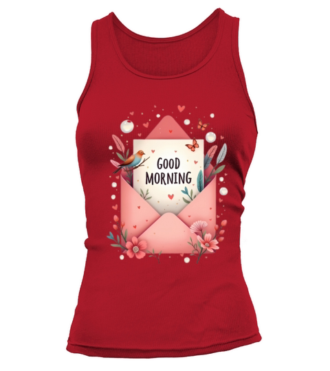 Good Morning Floral Envelope Tank top Woman