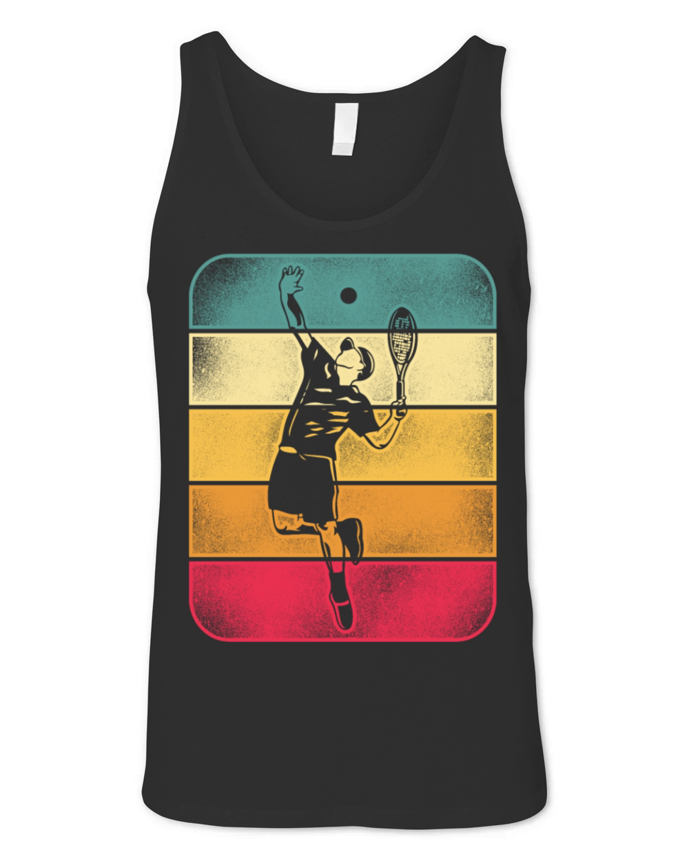 Funny Tennis Player Racket Retro Unisex Jersey Tank