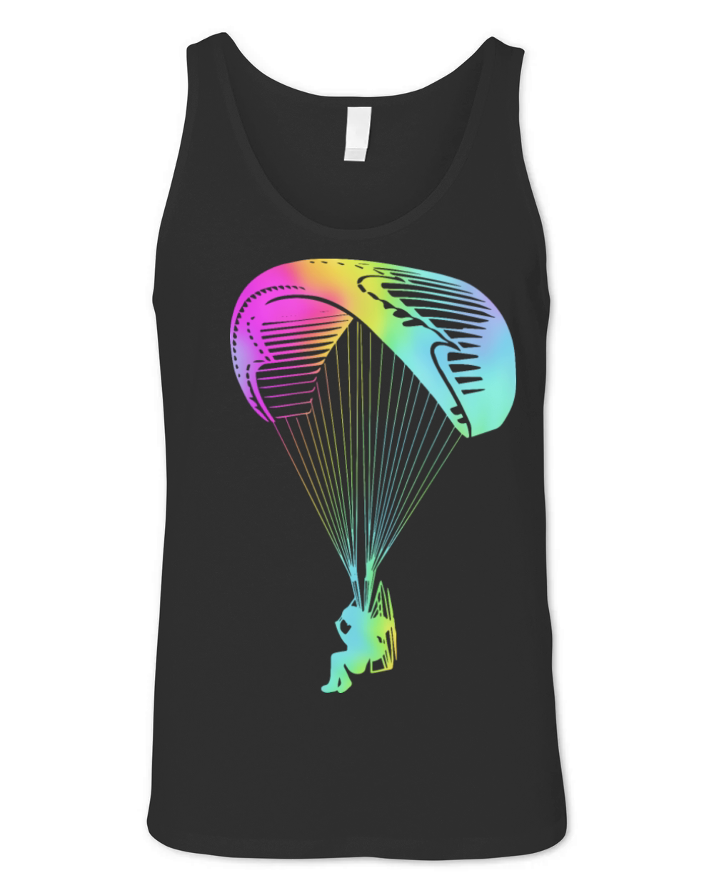 Retro Rainbow Paramotoring Paramotor Pilot Unisex Jersey Tank