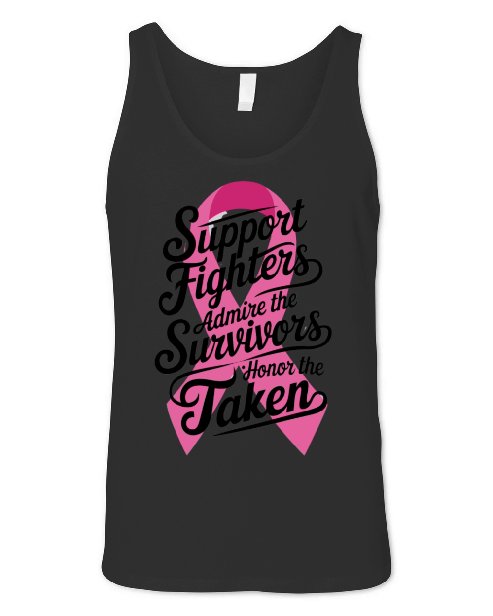 Support Admire Honor Breast Cancer Awareness Unisex Jersey Tank