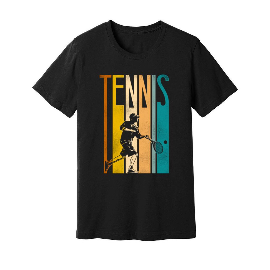 Funny Tennis Player Racket Retro Unisex Jersey Tee