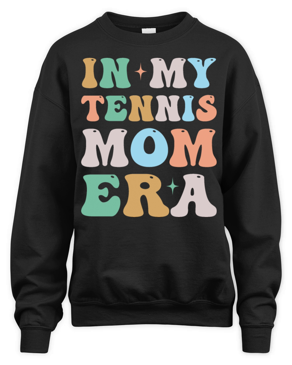 In My Tennis Mom Era Groovy Retro Unisex Premium Crewneck Sweatshirt