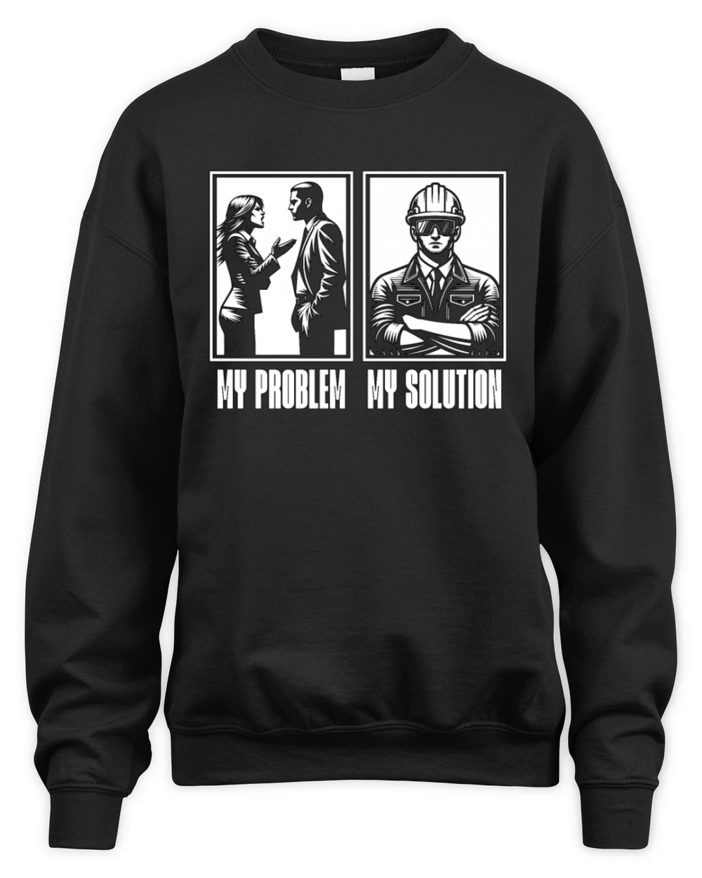 Safety Officer My Problem My Pictogram Dad Mom Unisex Premium Crewneck Sweatshirt