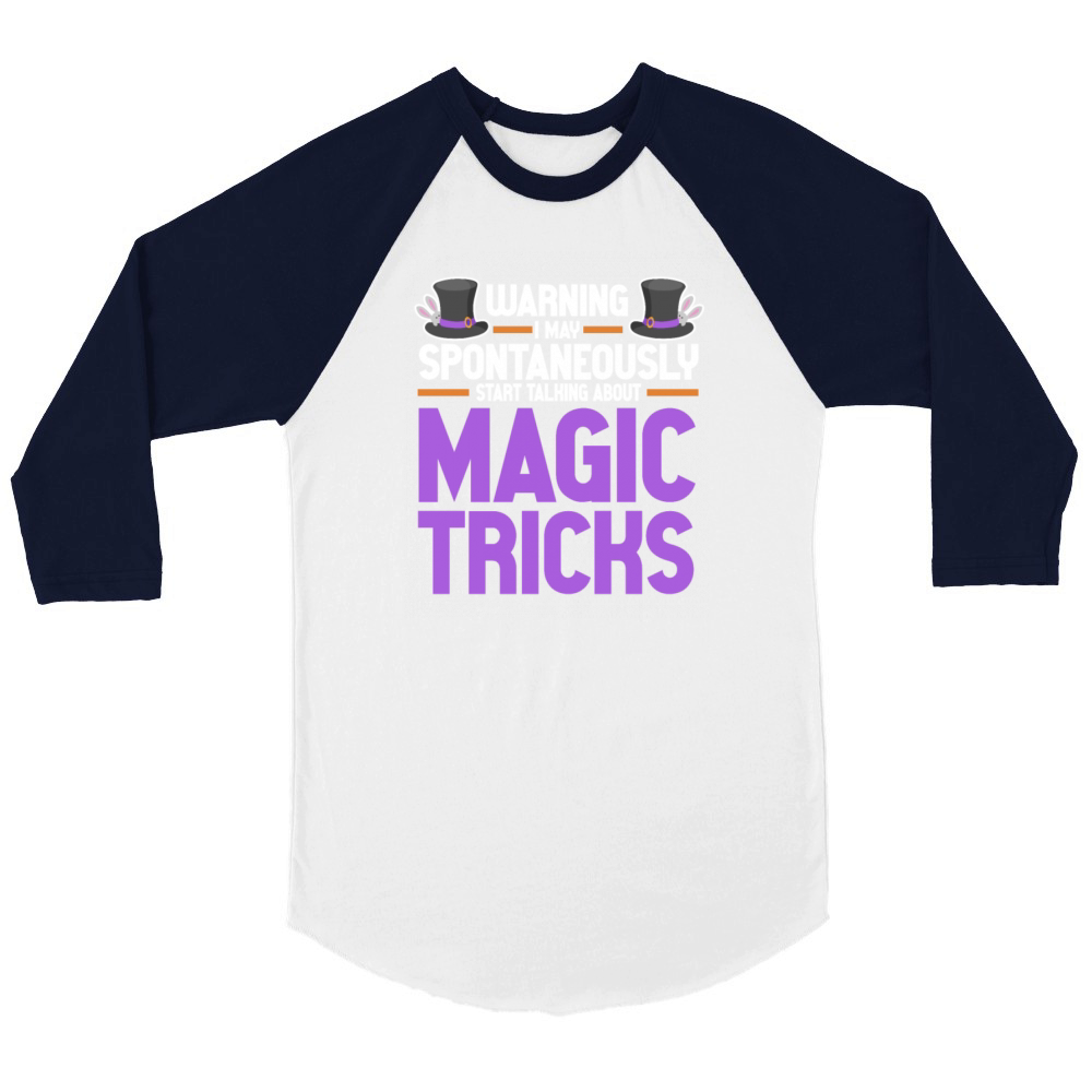 Funny Magician Magic Unisex ¾ sleeve Raglan T-shirt