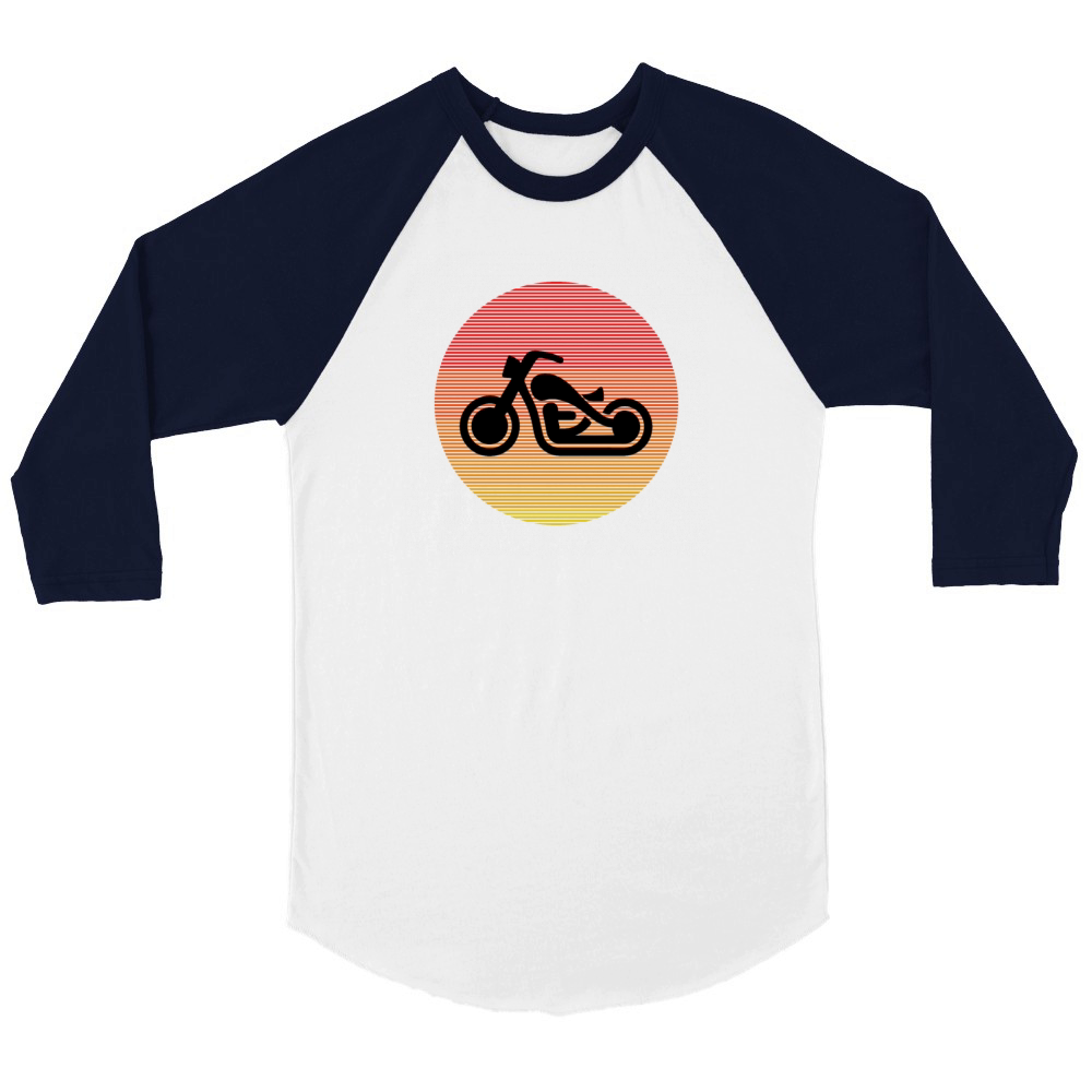 retro motorbike Unisex ¾ sleeve Raglan T-shirt