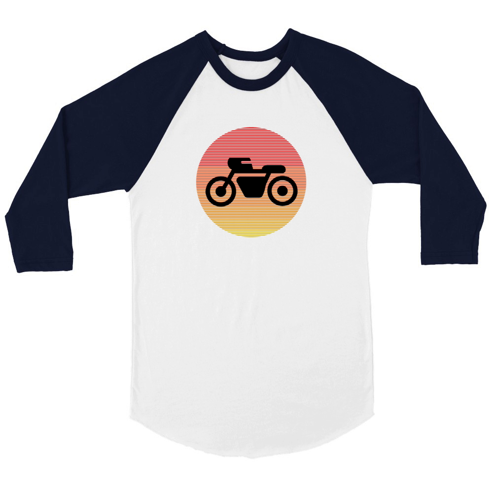 retro motorbike Unisex ¾ sleeve Raglan T-shirt