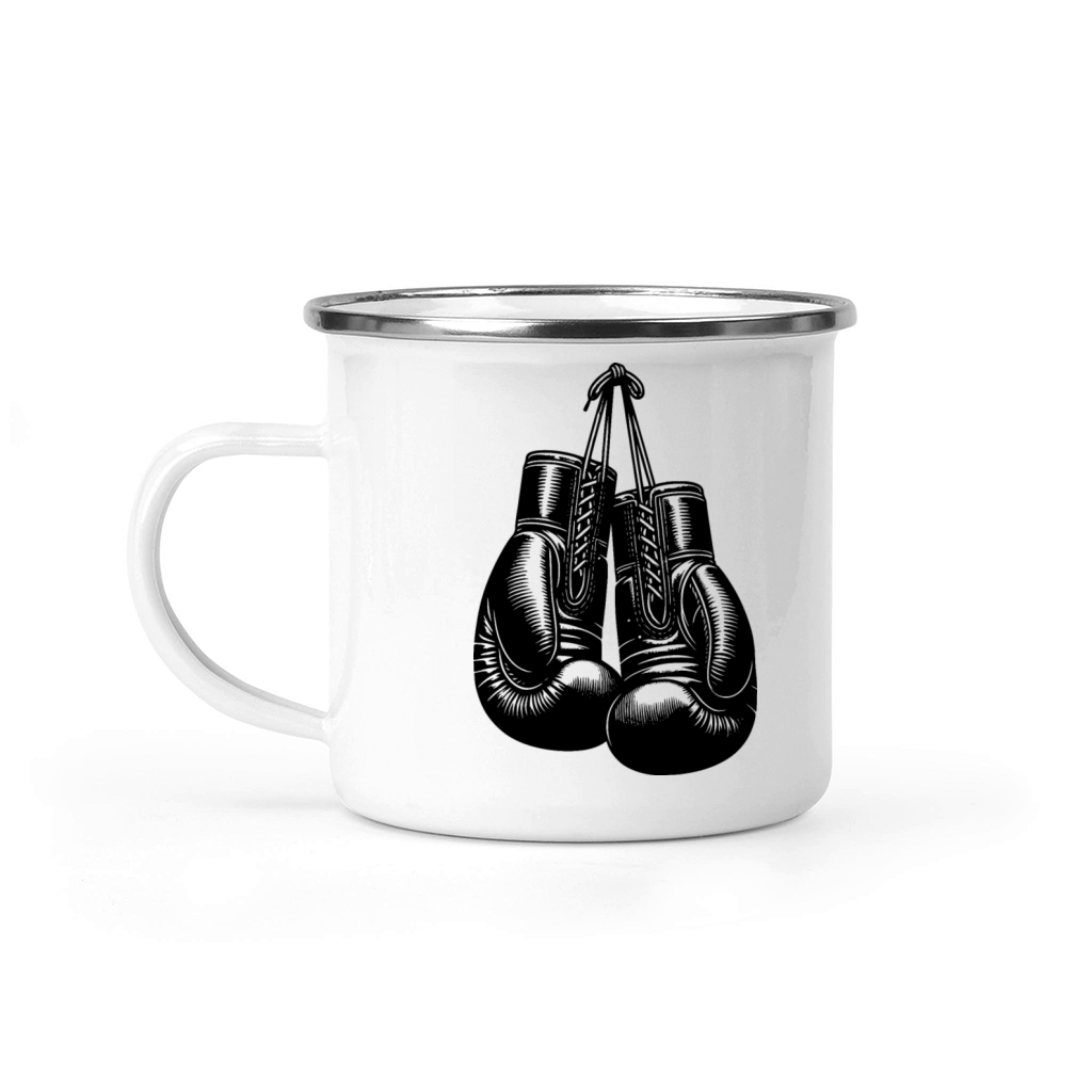 Classic Boxing Gloves In Vintage Boxer Style Camping Mug