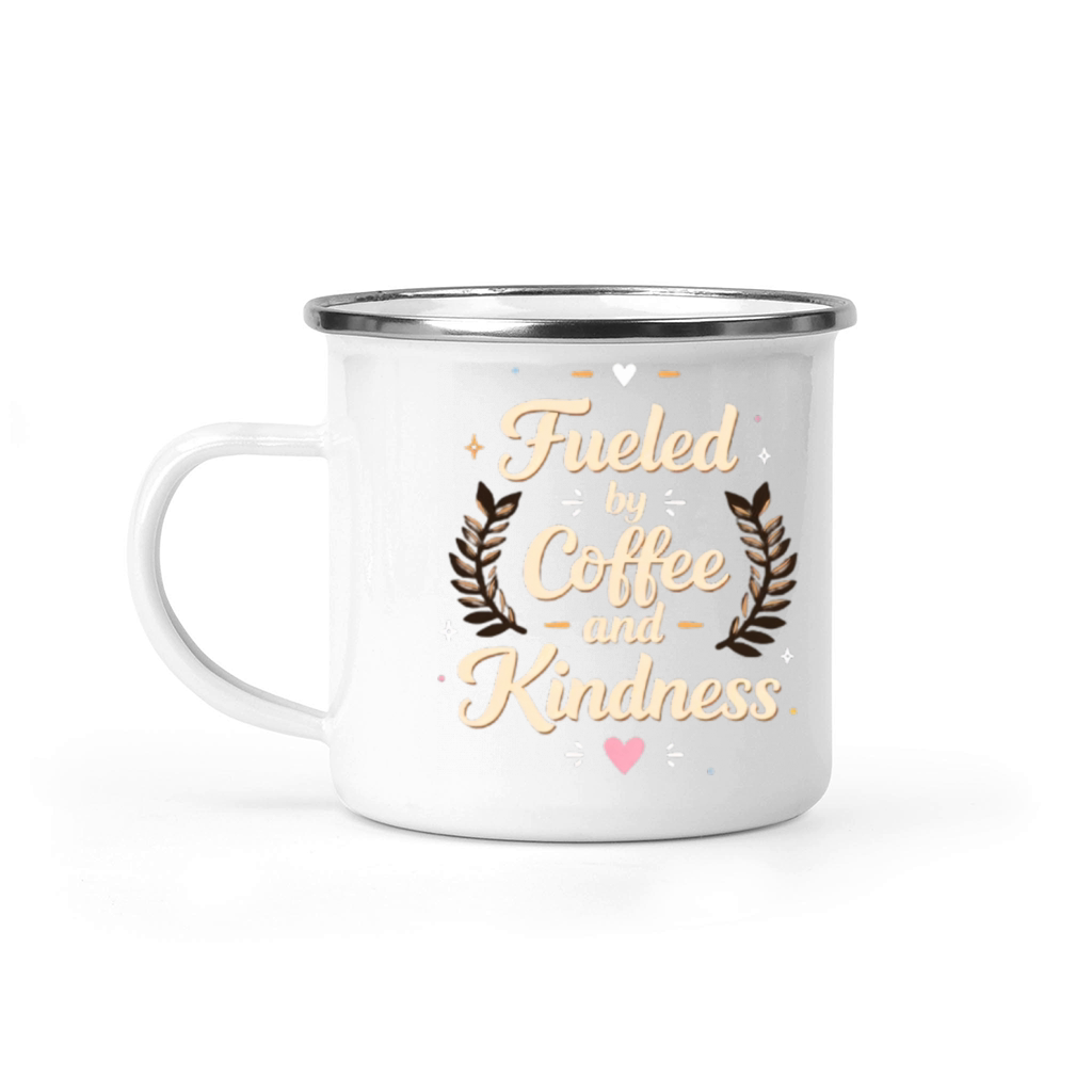 Fueled by Coffee and Kindness Camping Mug