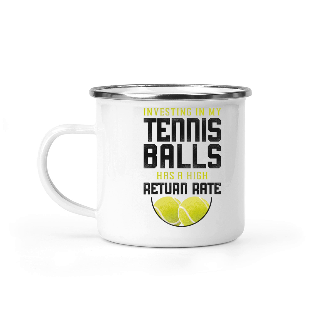 Funny Tennis Player Racket Pun Camping Mug