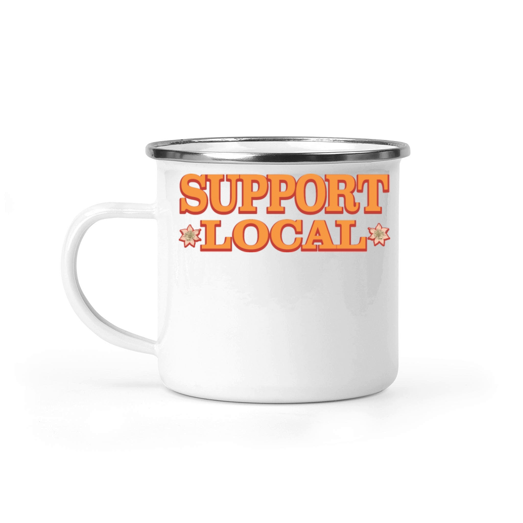 Retro Fruit Graphic to Support Local Camping Mug