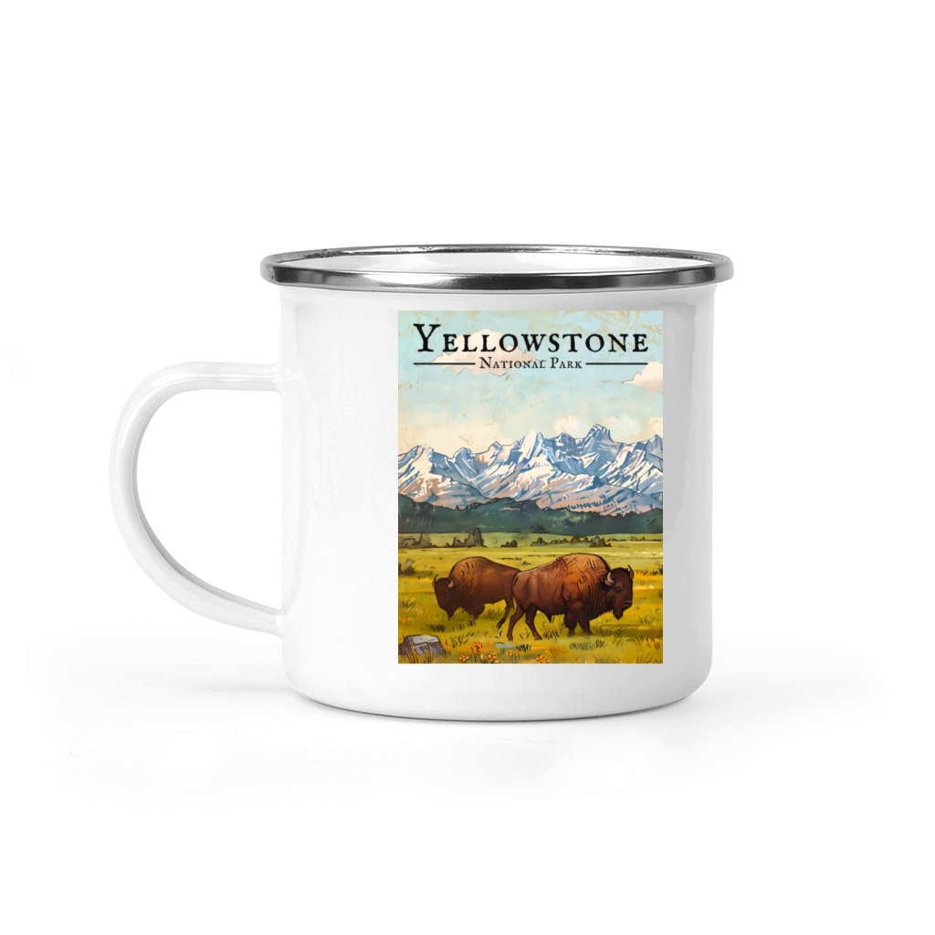 Yellowstones Majestic Wilderness Camping Mug